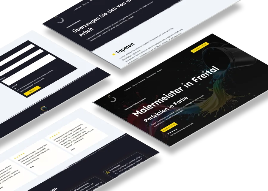 Webseite von Malermeister Stettnisch aus Freital, erstellt von Webdesign Wilsdruff