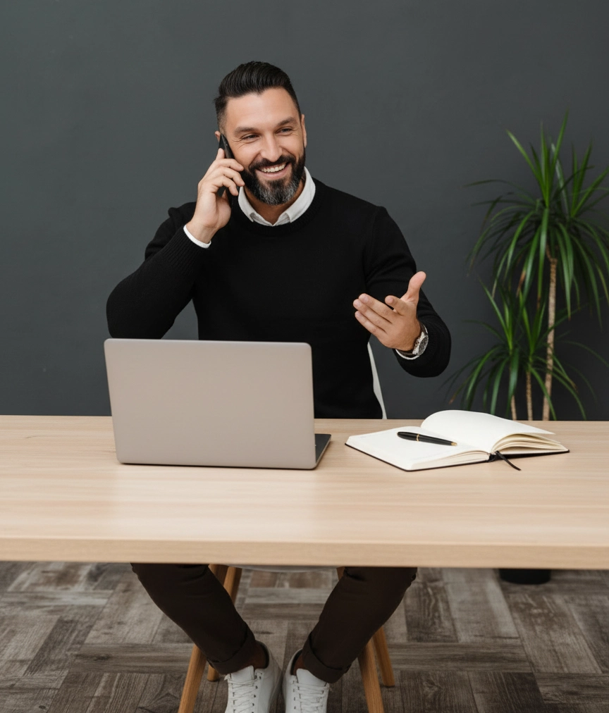 Dirk Meißner von Webdesign Wilsdruff im kostenfreien Beratungsgespräch für Webseitenerstellung in Dresden
